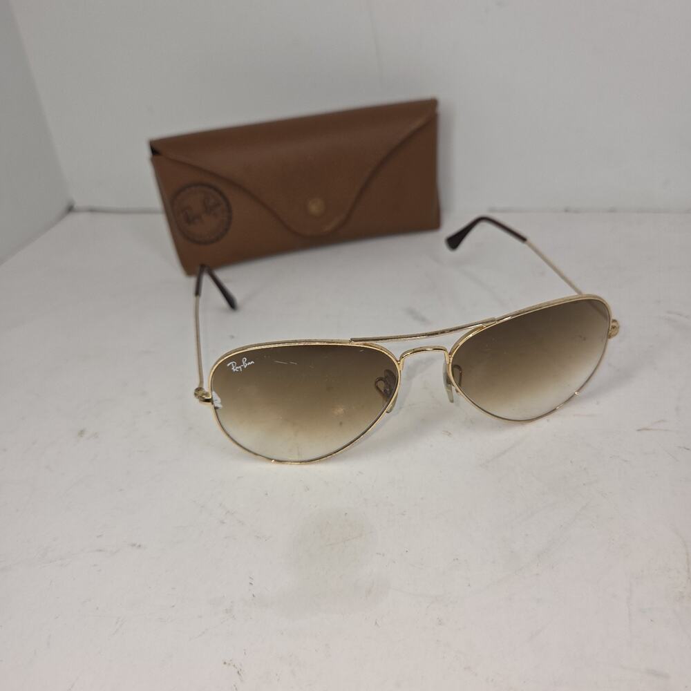 Vtg Ray Ban Sunglasses Traditionals Outdoorsman Black Aviator 80s Leather Case - Picture 2 of 12